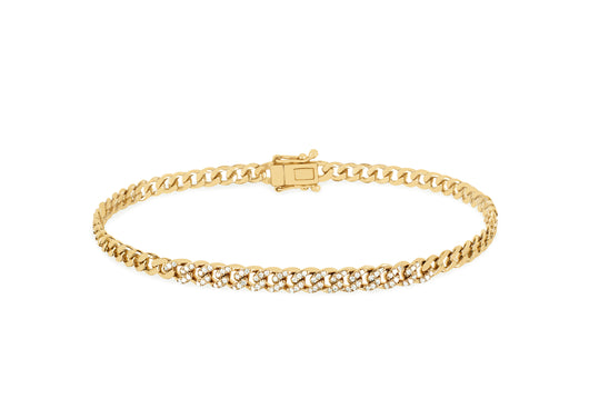 Diamond Bar Chain Bracelet — EF Collection®