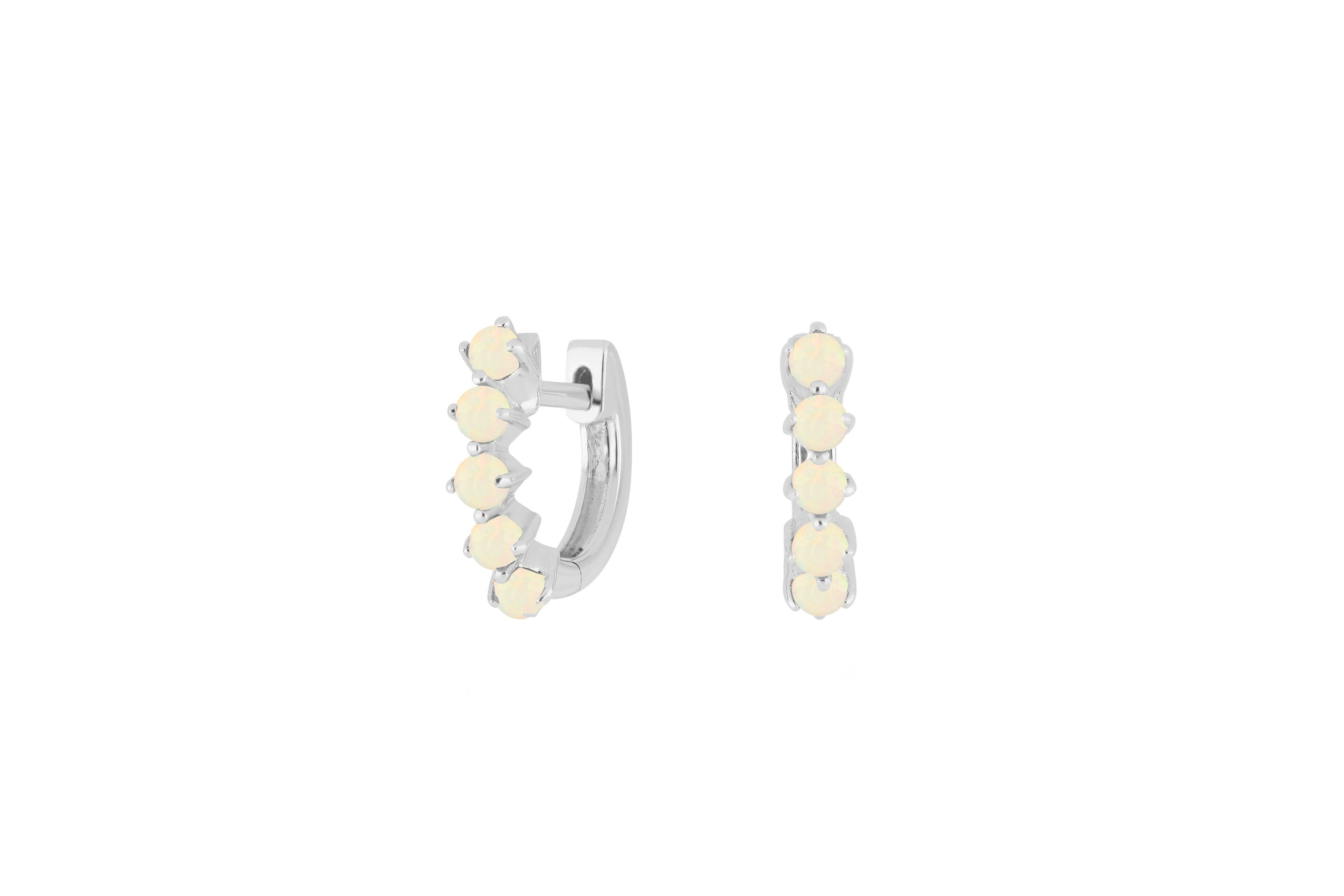 Sloane Opal Mini Huggie Earring Ef Collection