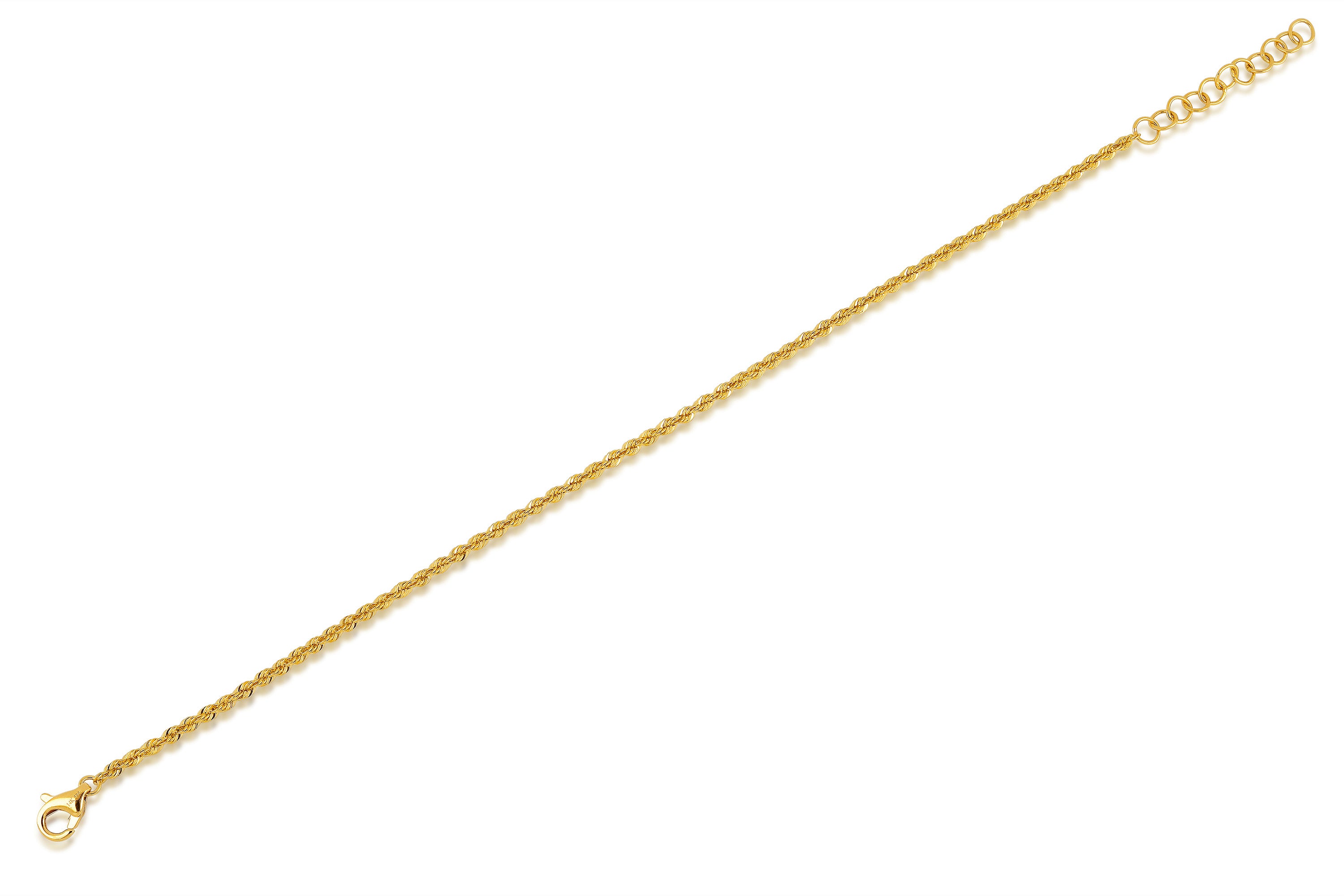 14K Gold Twisted Chain Bracelet