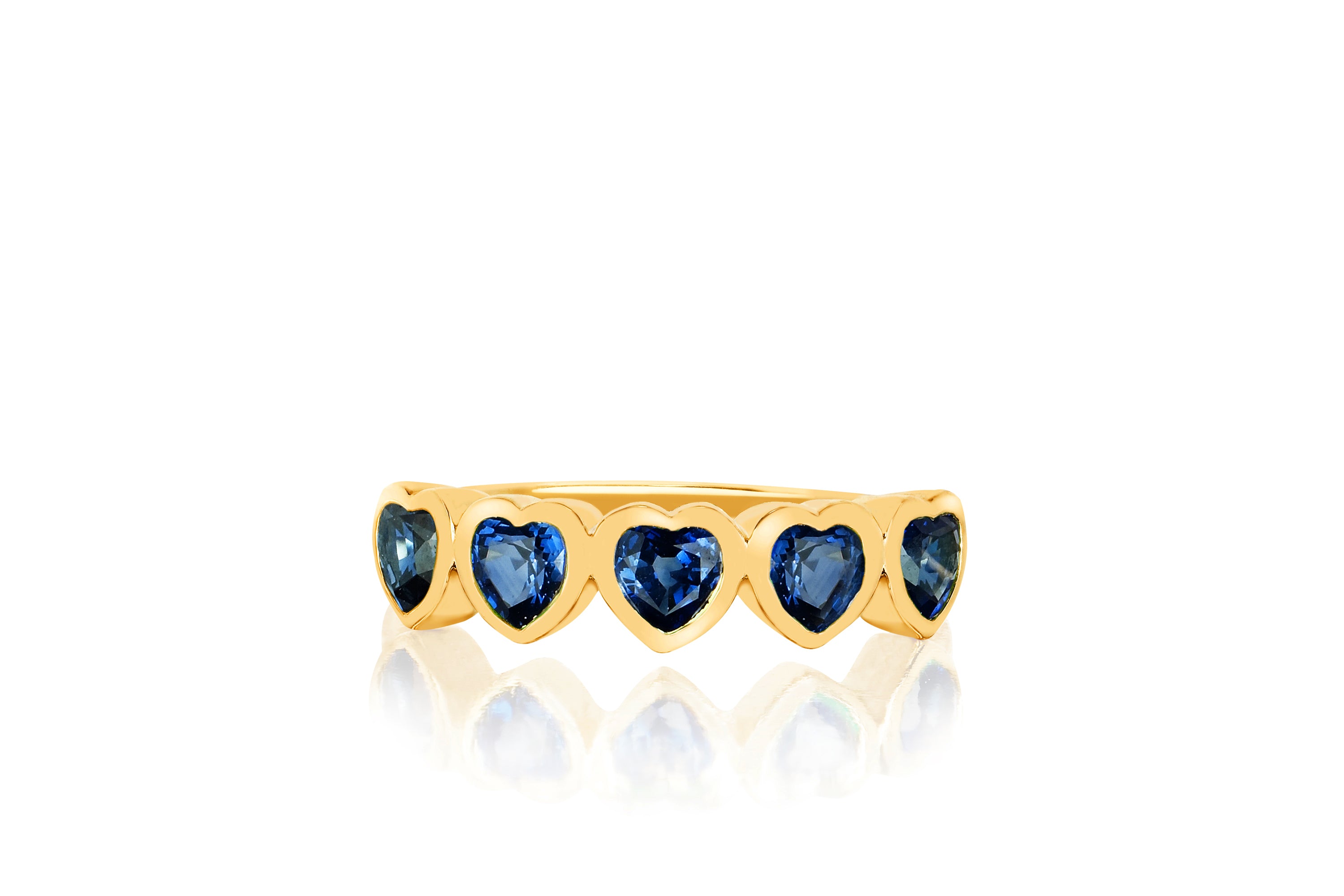 London Collection Platinum Heart Blue Sapphire and Diamond Halo Ring