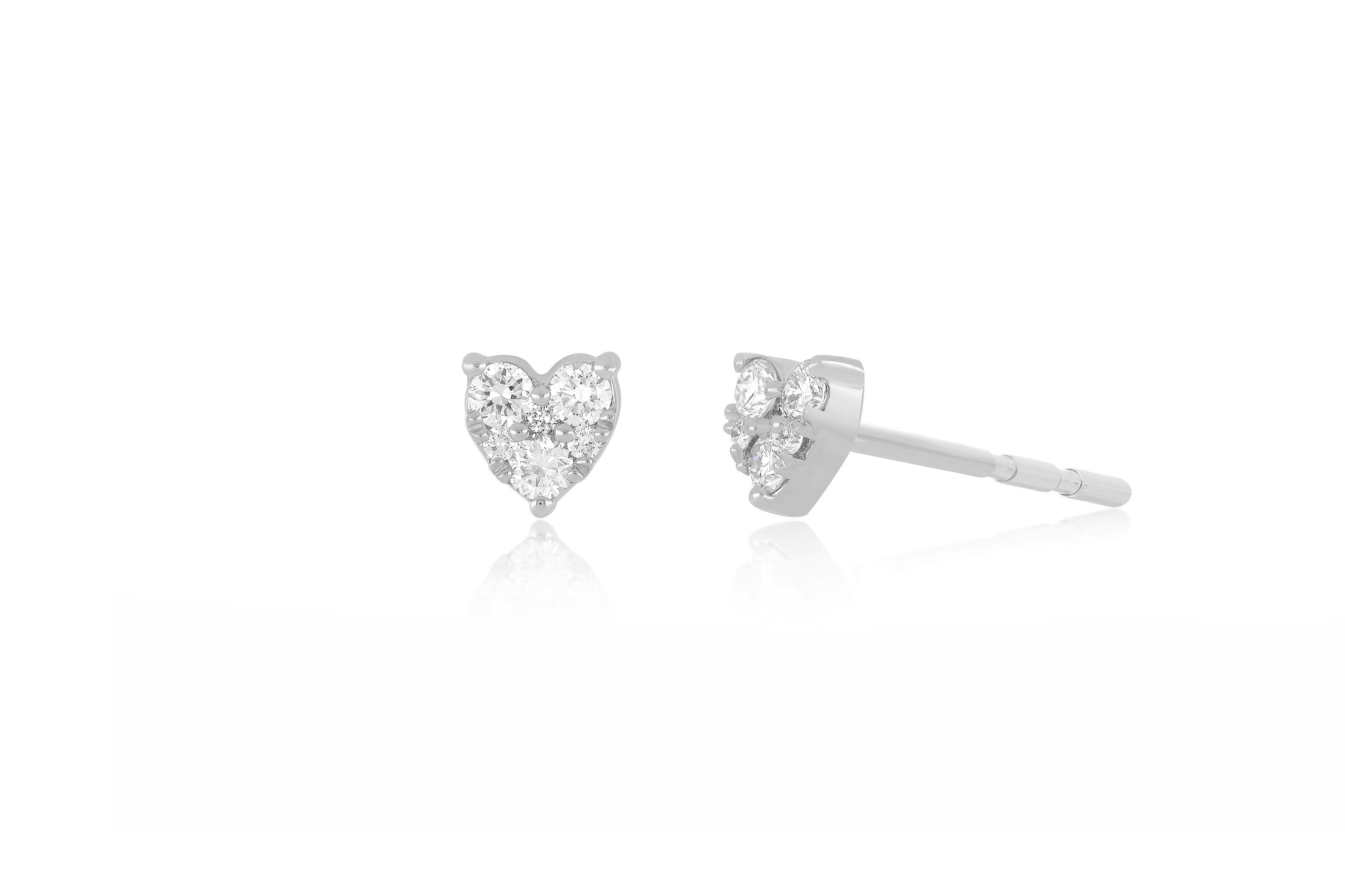 White gold earrings with heart-shaped diamond | DAMIANI