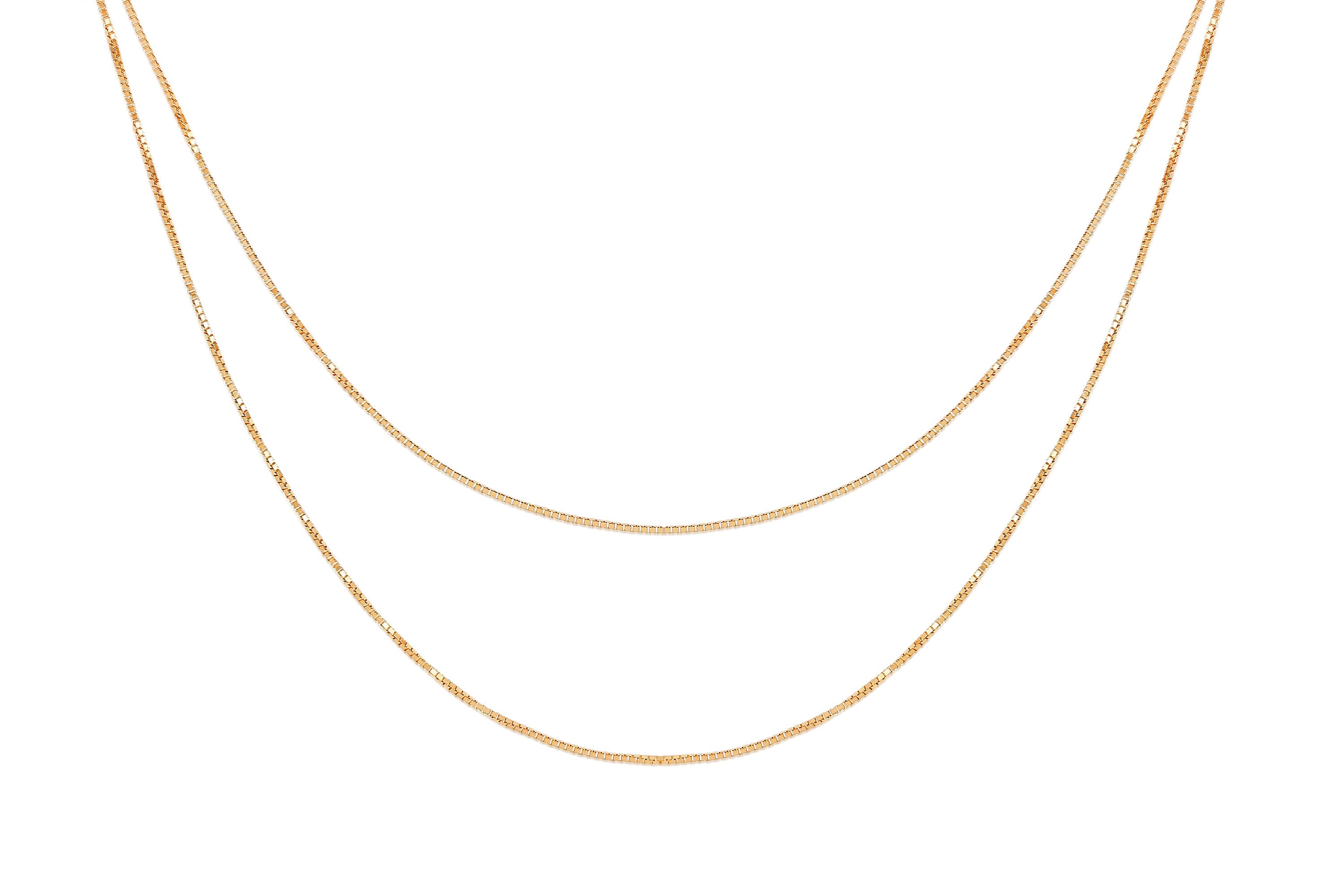 two strand gold necklace