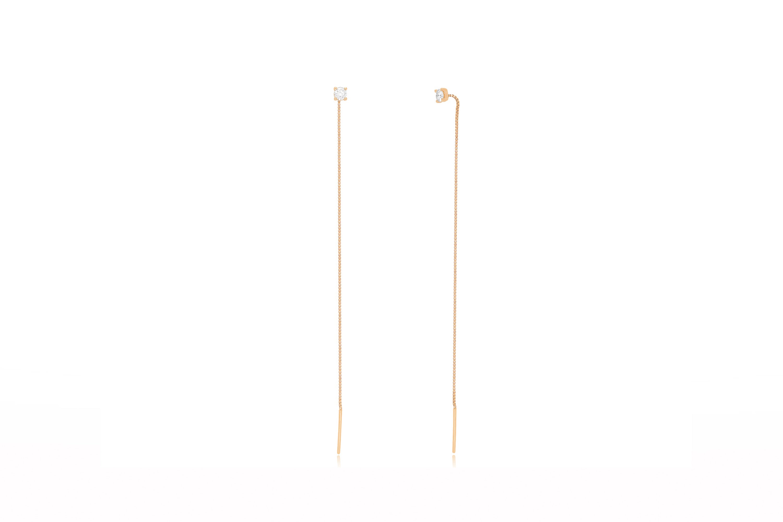 Threader Earrings Chain Earrings Rose Gold Earring Rose Gold 