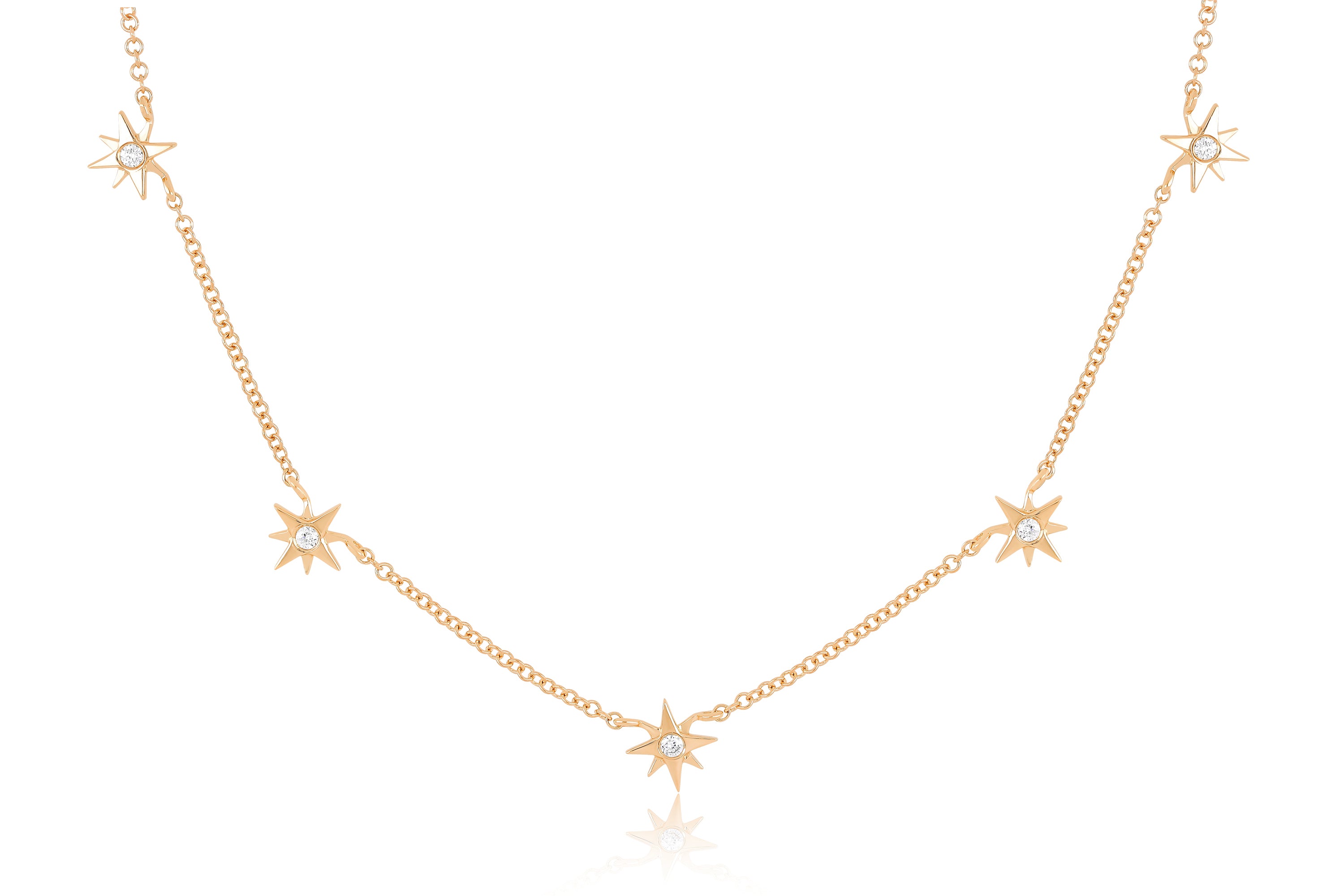 Diamond Multi Starburst Necklace — EF Collection®