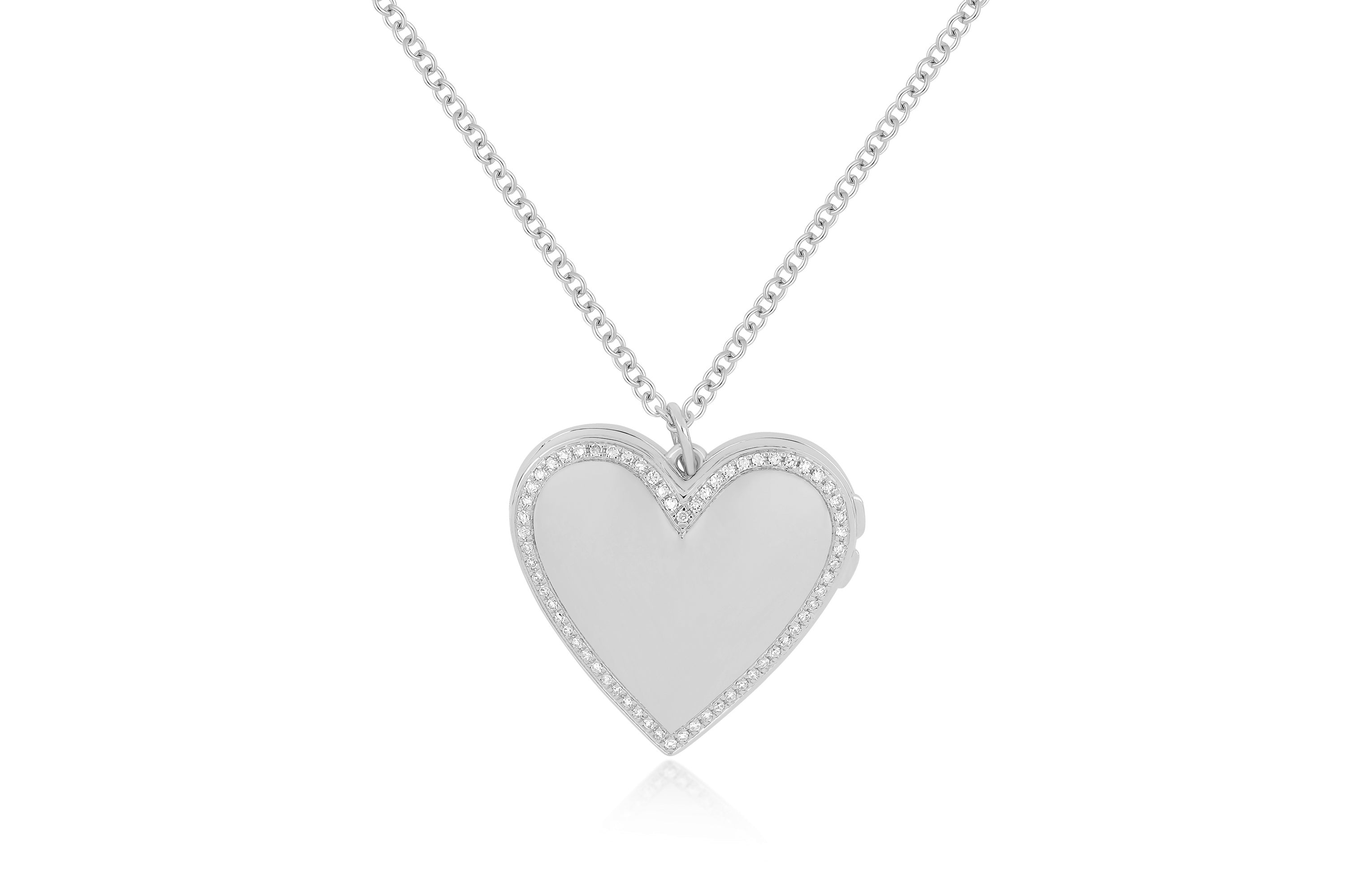 Hallmark Fine Jewelry Puffed Heart Diamond Pendant in Sterling Silver |  Jewelry by Hallmark Fine Jewelry