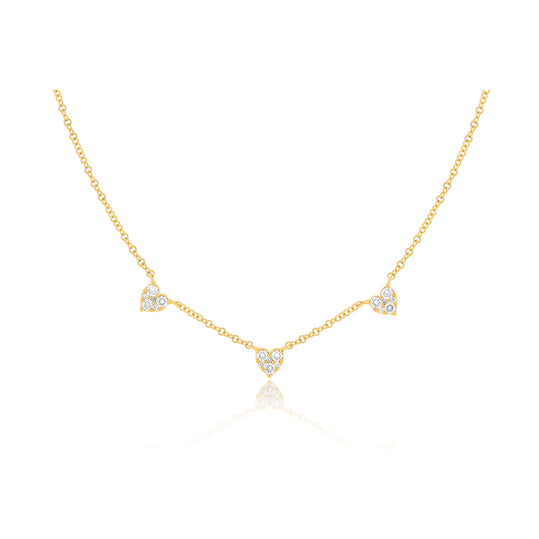 Full Cut Diamond Heart Choker Necklace — EF Collection®