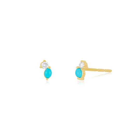 Diamond Mini Pear Stud Earring — EF Collection®