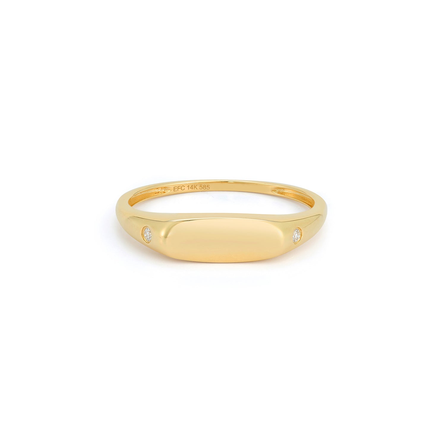 Gold Ring with Diamond Detail - EF Collection product image