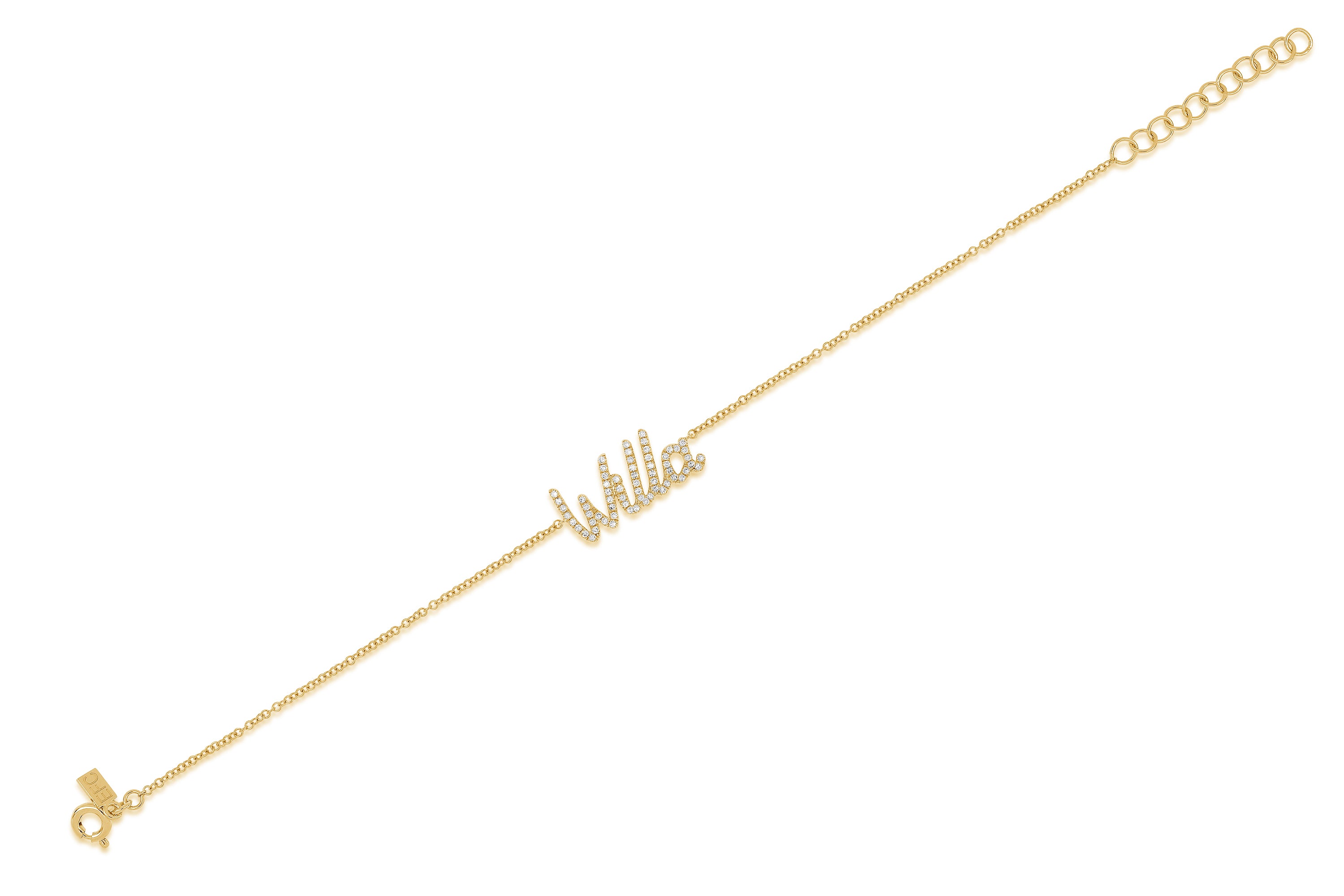 Customised 14K Gold Bracelet with Diamonds