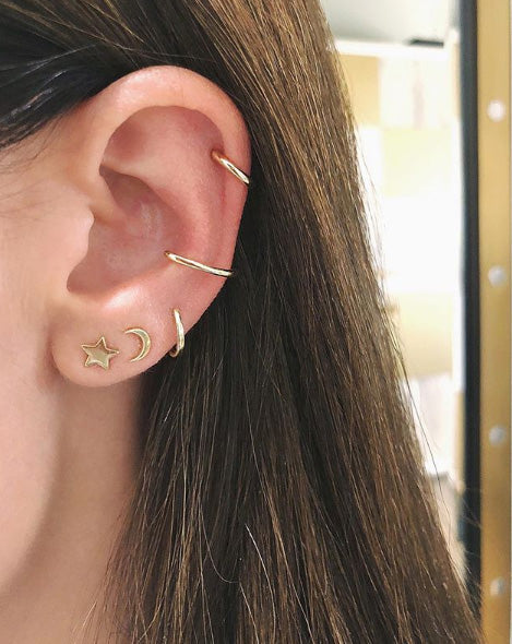 Gold Large Ear Cuff (No Piercing) — EF 