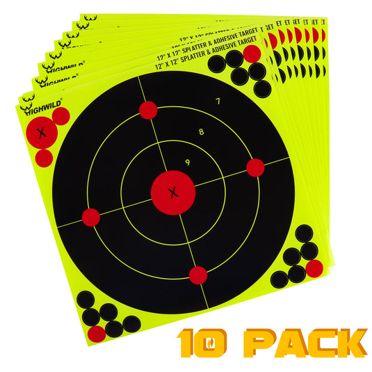 Roll of (200) 4” Stick & Splatter Self Adhesive Sight In Targets -  Splatterburst Targets
