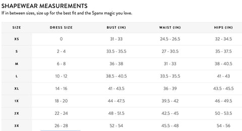 Spanx Size Guide | Most Comfortable Shapewear | Maison Clad Lingerie