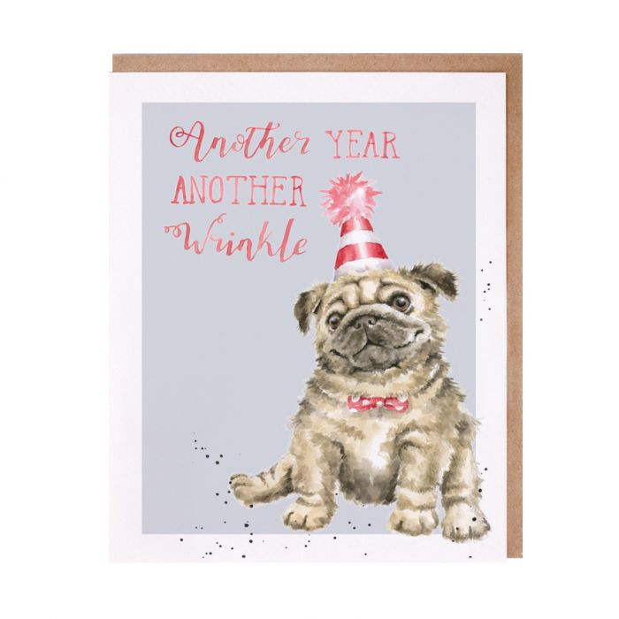 pug birthday card printable free