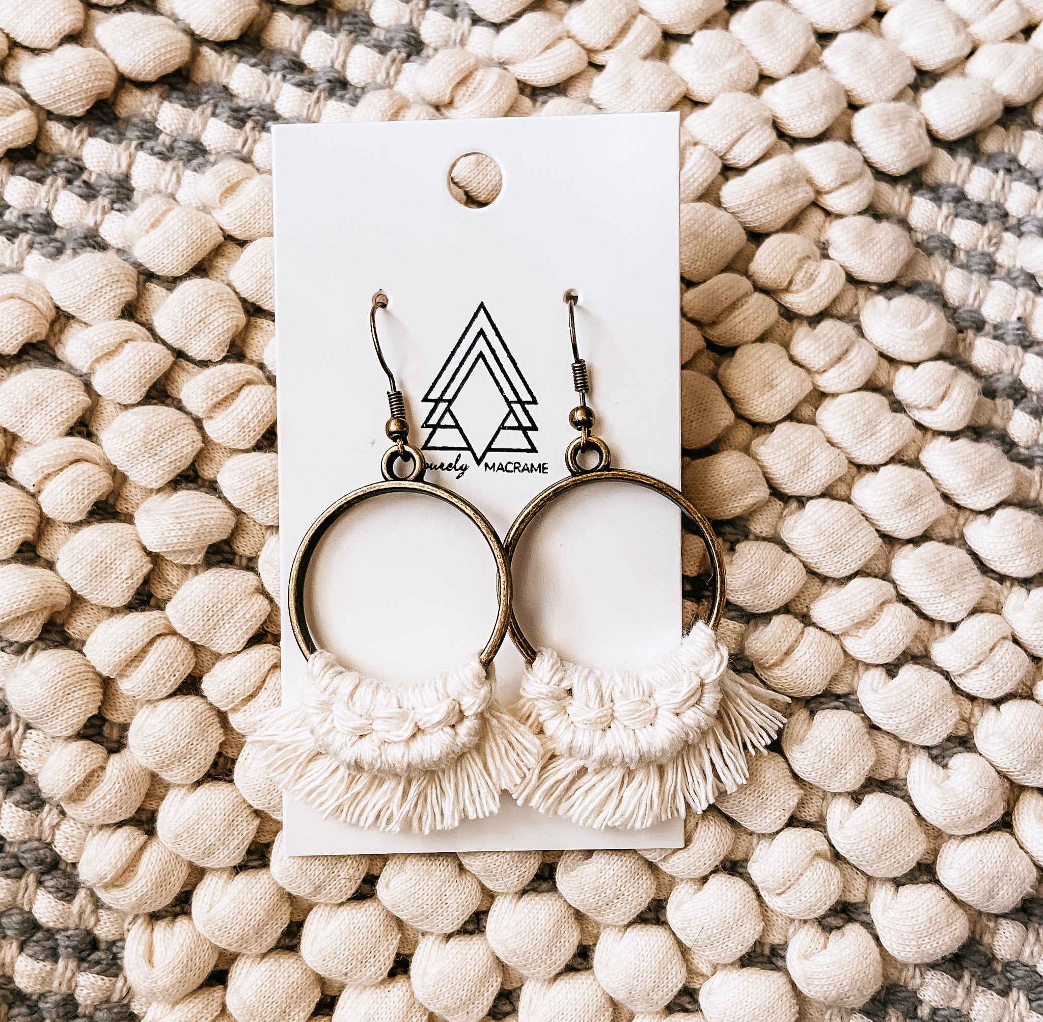 Elklyn Beaded Tassel Earrings - Cream | Garmentory