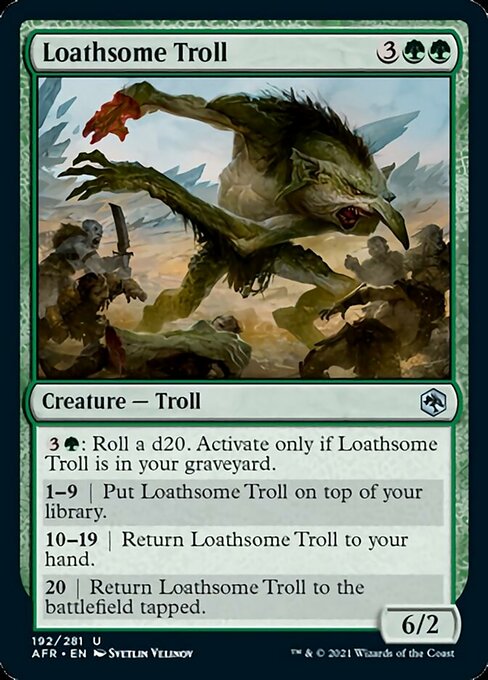 Loathsome Troll (Adventures in the Forgotten Realms) Light Play Foil