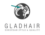 gladhair logo with an arrow pointing at star fish hair clip