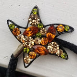 star shaped hair clip with stones