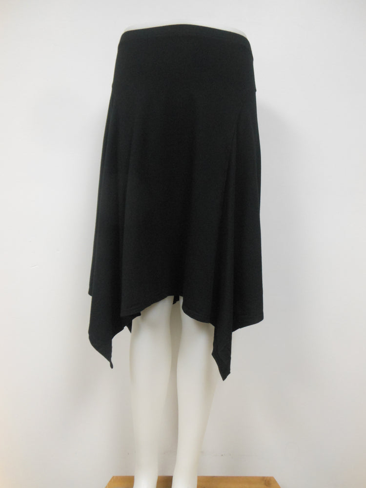 black chiffon handkerchief skirt