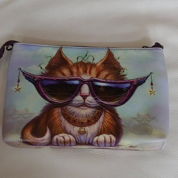 Fun Kitty Clutch or Crossbody Bag