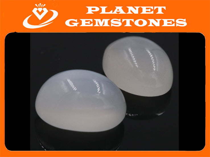 Natural Moonstone White moonstone June Birthstone Moonstone DIY jewelry Supplies Moonstone cabs 14x10mm 5.2ct-Planet Gemstones