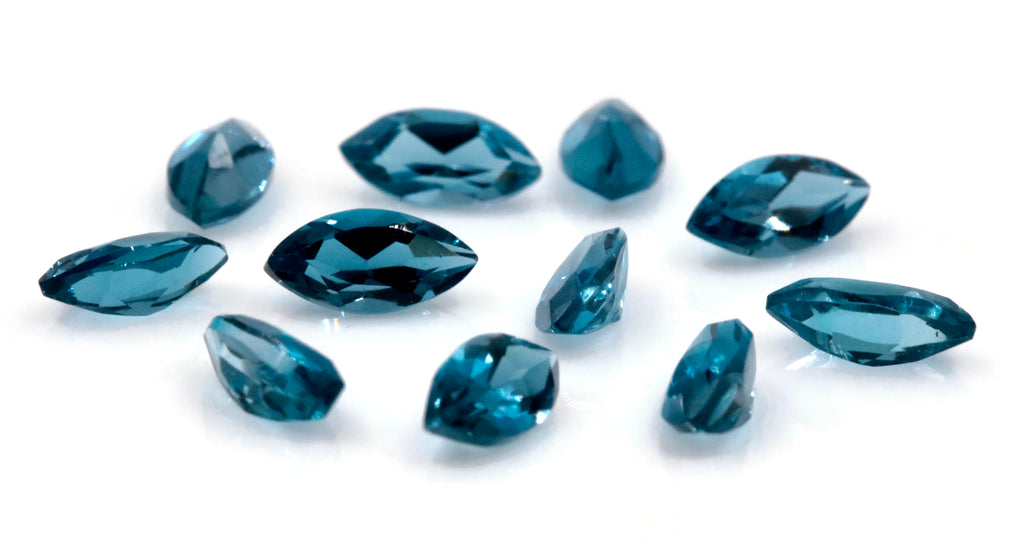 Natural Blue Topaz Gemstone Genuine Blue Topaz Faceted November Birthstone Blue Topaz London Blue Topaz MQ 6x3mm 0.61cts SKU:114515-Blue Topaz-Planet Gemstones