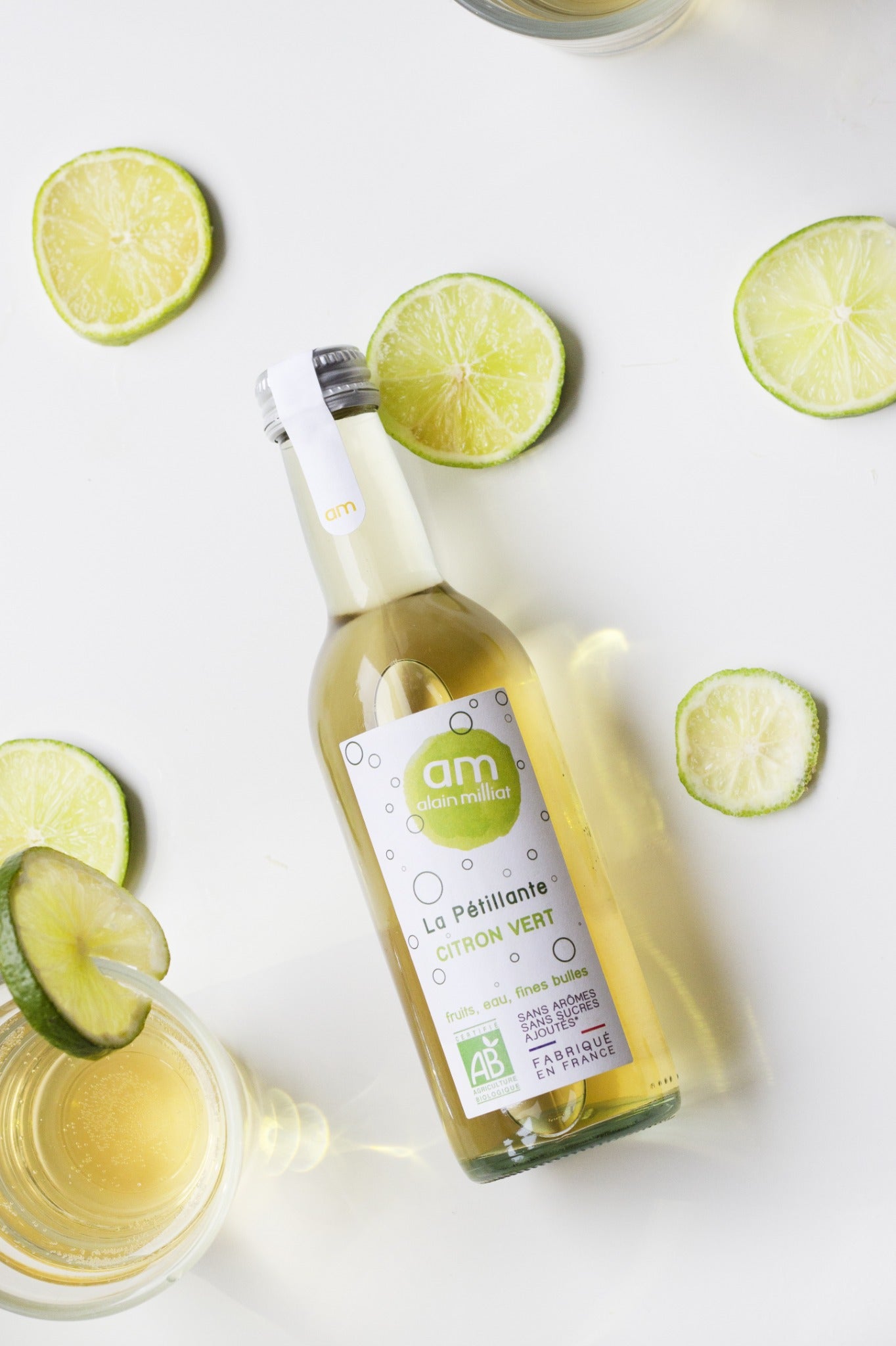 Eau pétillante avec jus de citron vert 1L SAINTE MARGUERITE - KIBO