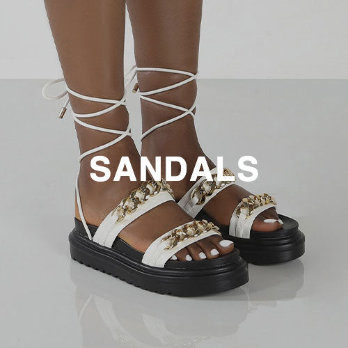 Ryder Buckle Chunky Sandals In Black | IKRUSH | SilkFred US