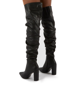 black wide over the knee boots