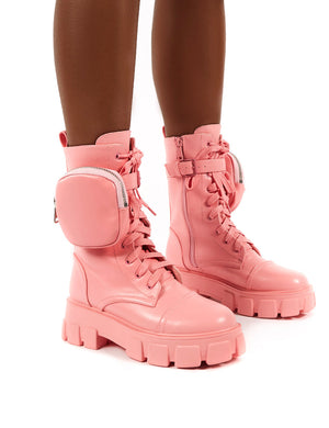 pink ankle boot