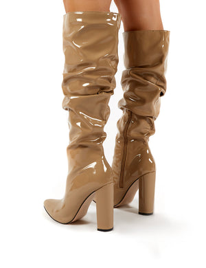 camel heeled boots