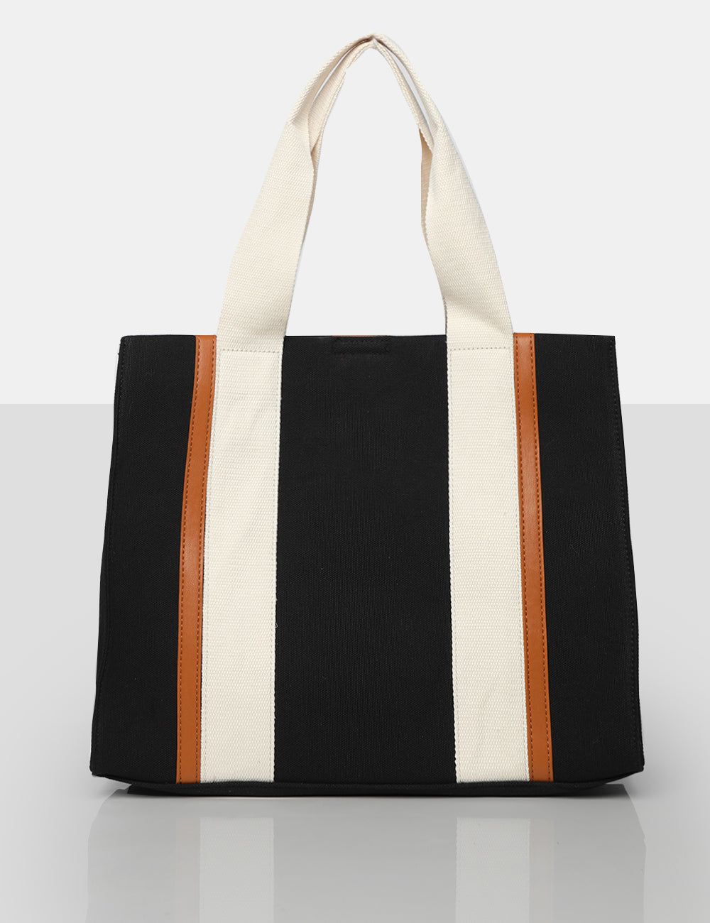 The Maia Black Canvas Beach Tote Bag product