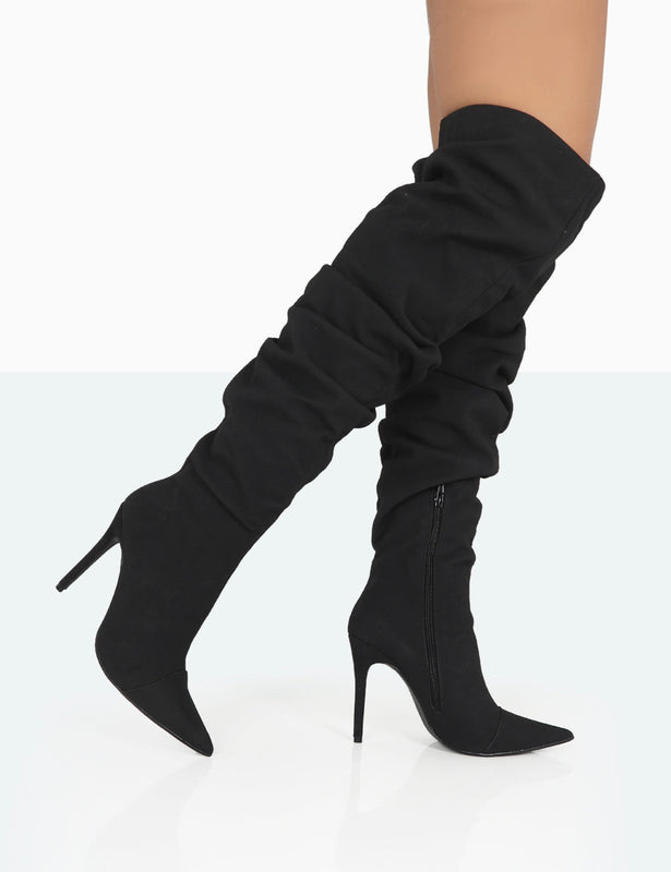 White Over The Knee Boots Women High Heels Shoes Ladies Thigh High