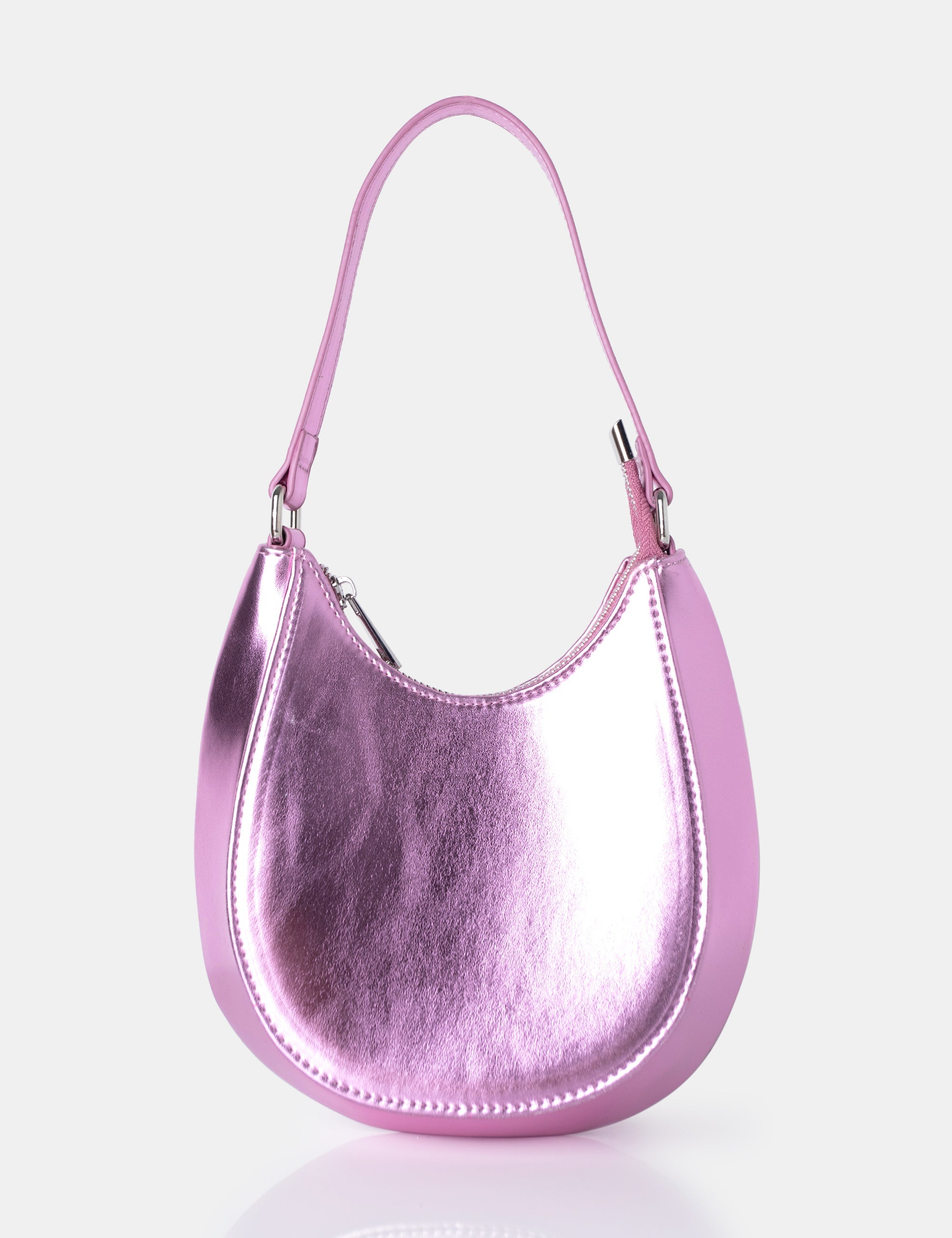 Zeta Metallic Pink Hobo Shoulder Bag product