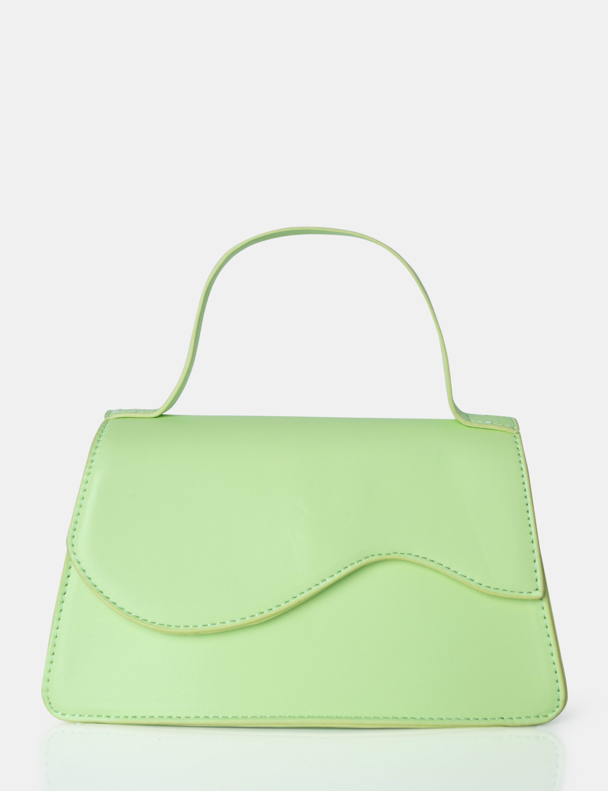 The Polly Soft Lime Croc Top Handle Mini Bag