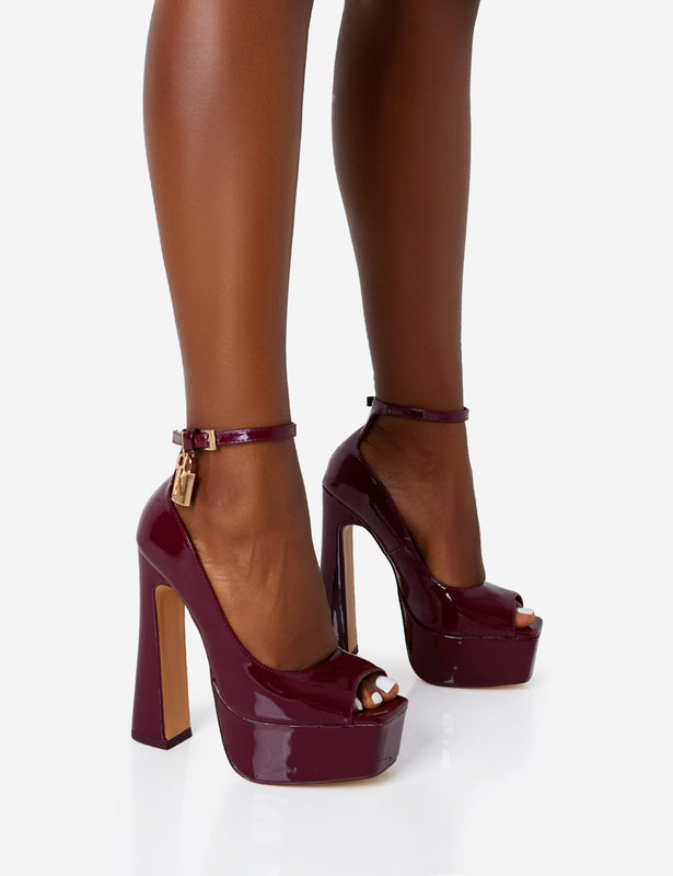 Peep Toe Platform Heels Collection Public Desire USA