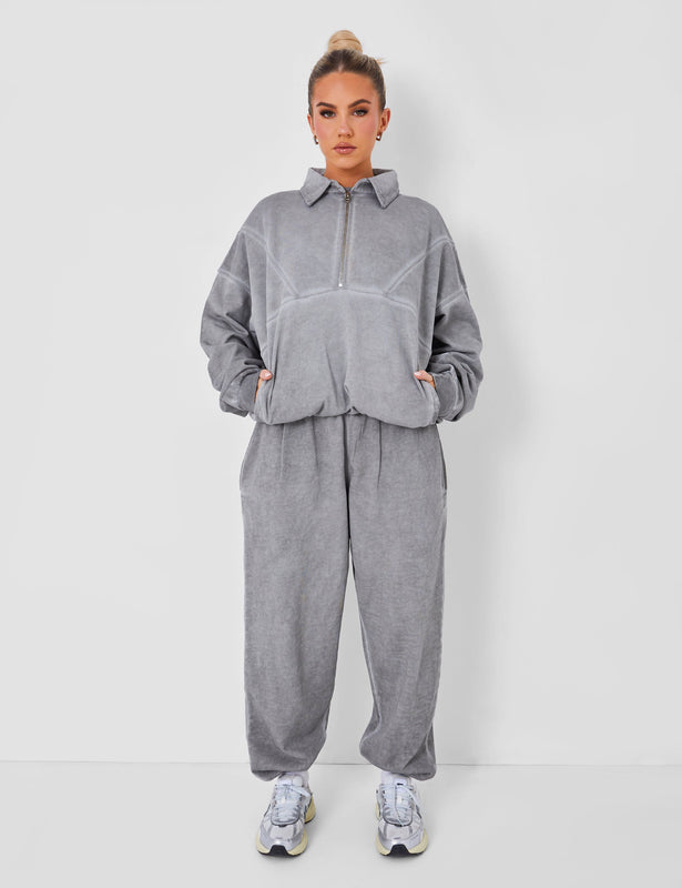 Relaxed Fit Cuffed Jogger Light Grey Marl