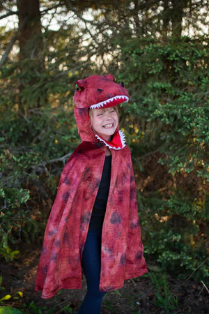 Great Pretenders Grandasaurus T-Rex Cape with Claws - Red/Black Size 4-6