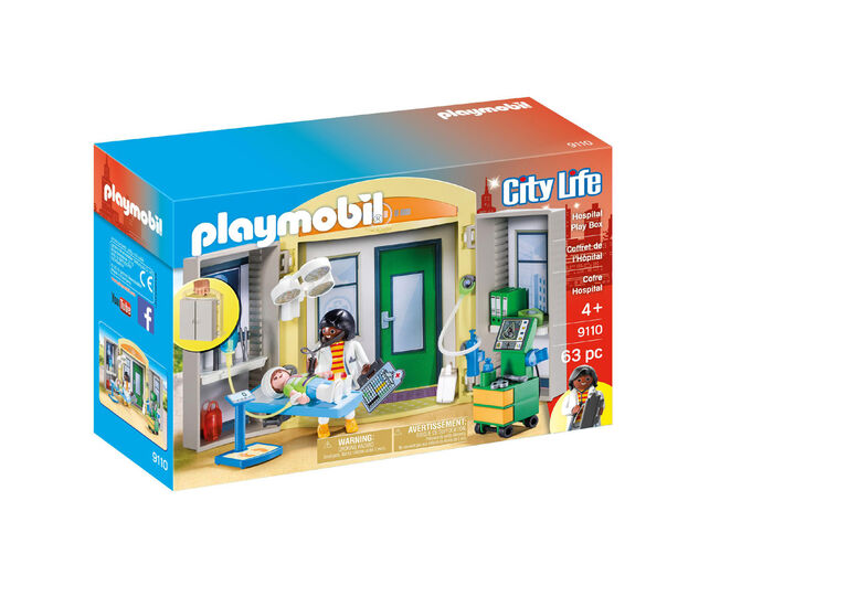 playmobil hospital play box