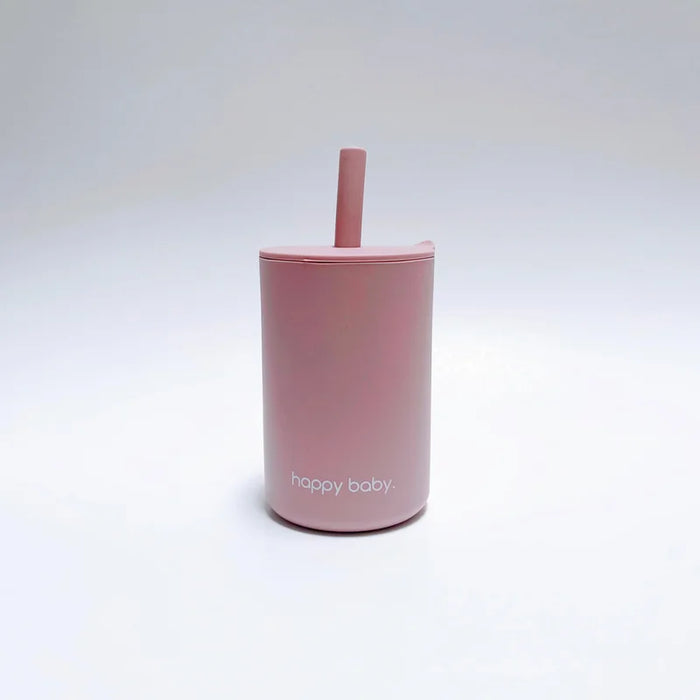 Silicone Straw Training Cup Various Colours