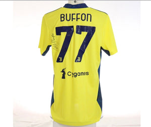 magnifiek rijk Metalen lijn Gianluigi Buffon's Official Signed and Framed 2020/21 Juventus Jersey –  Ital Sport