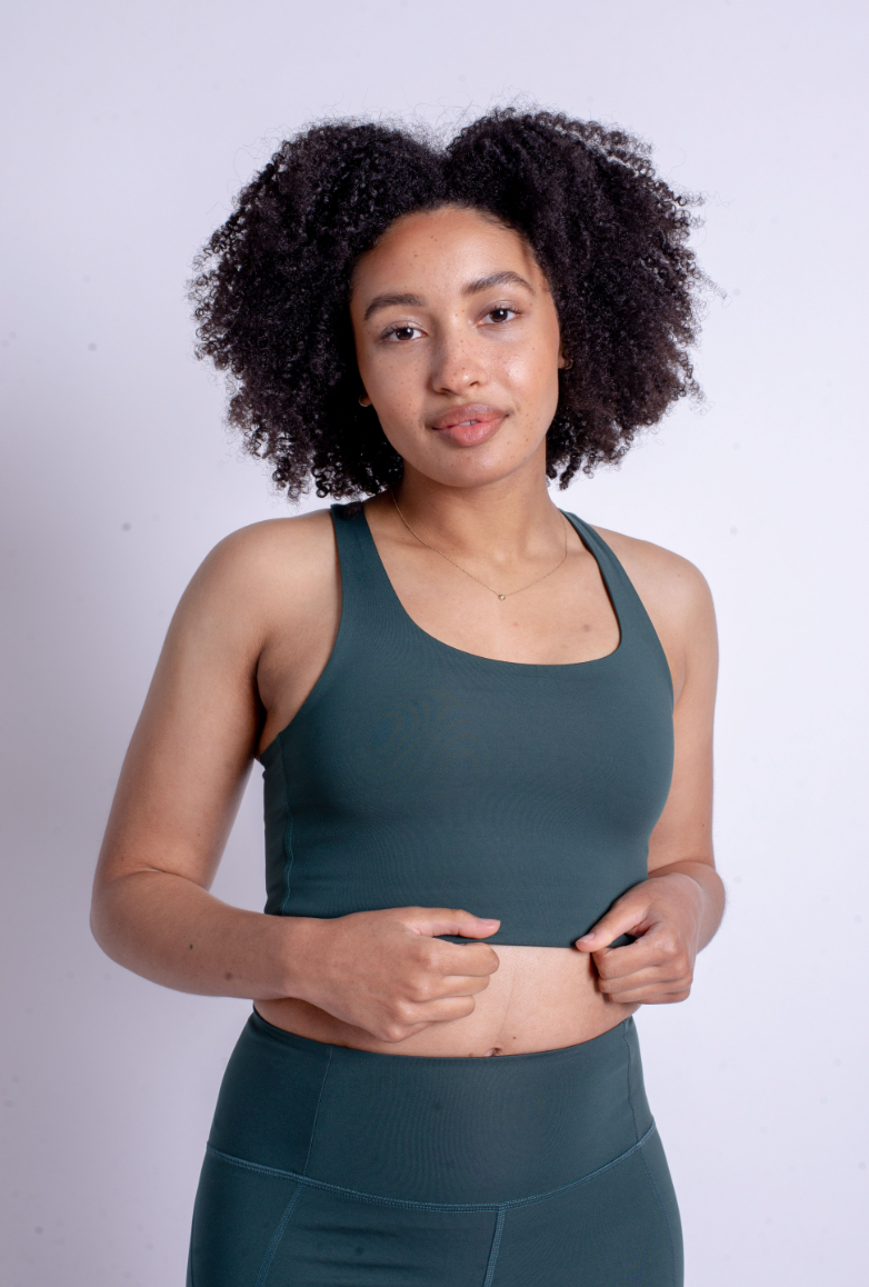 Girlfriend Collective Paloma Bra in Moss, Ohh! By Gum