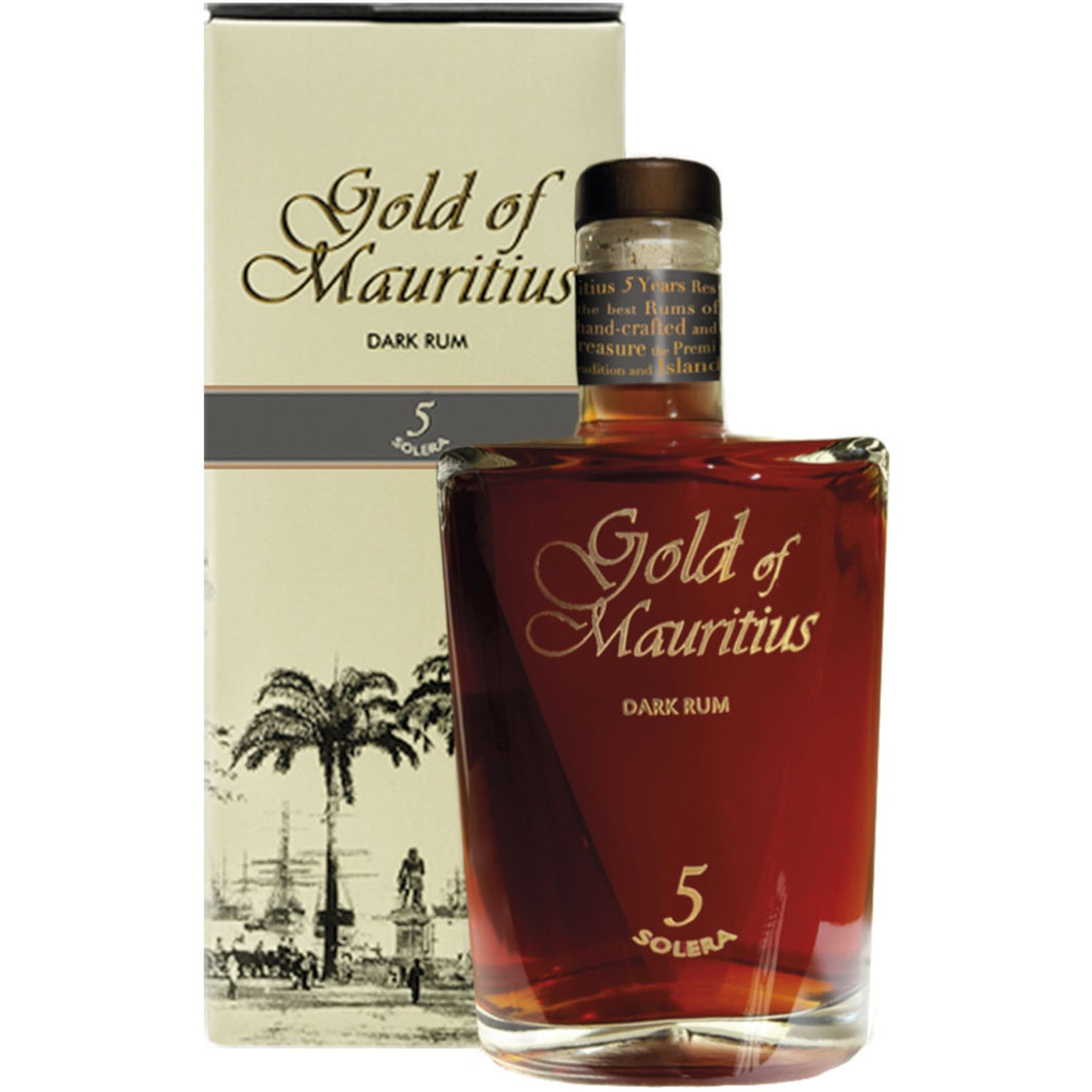 Gold of Mauritius 5 Solera Dark Rum 40% Vol. 0,7l in Giftbox