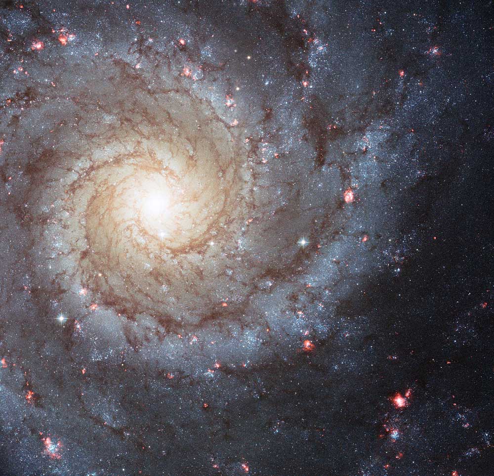 Spiral galaxy M74, NGC 628