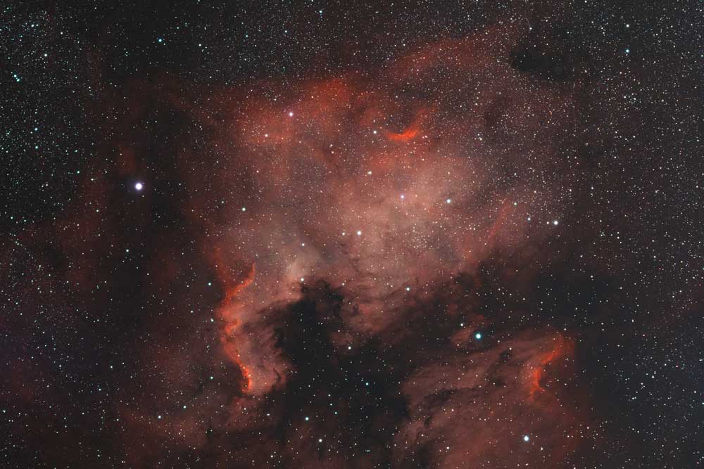 Emission nebula NGC 7000, North America Nebula