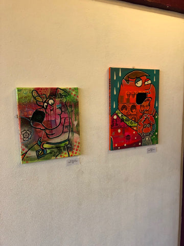 Photos of "Mini pops" solo Exhibition by Barrie J Davies at The Egg Cafe Liverpool
