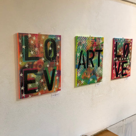 Photos of "Mini pops" solo Exhibition by Barrie J Davies at The Egg Cafe Liverpool