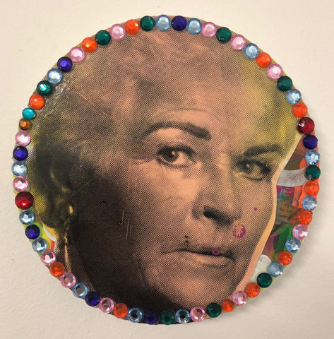 isco Pat by Barrie J Davies 2020, mixed media on canvas, Unframed, 20cm Diameter.