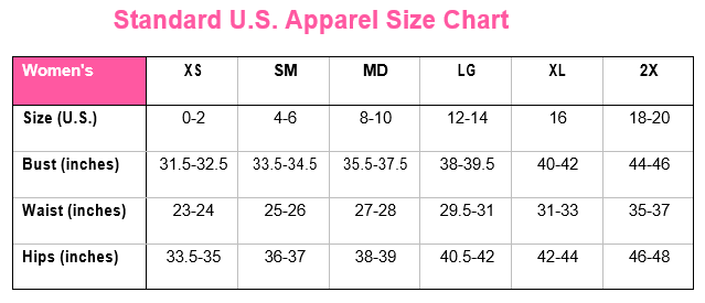Size Chart – Three Boutique