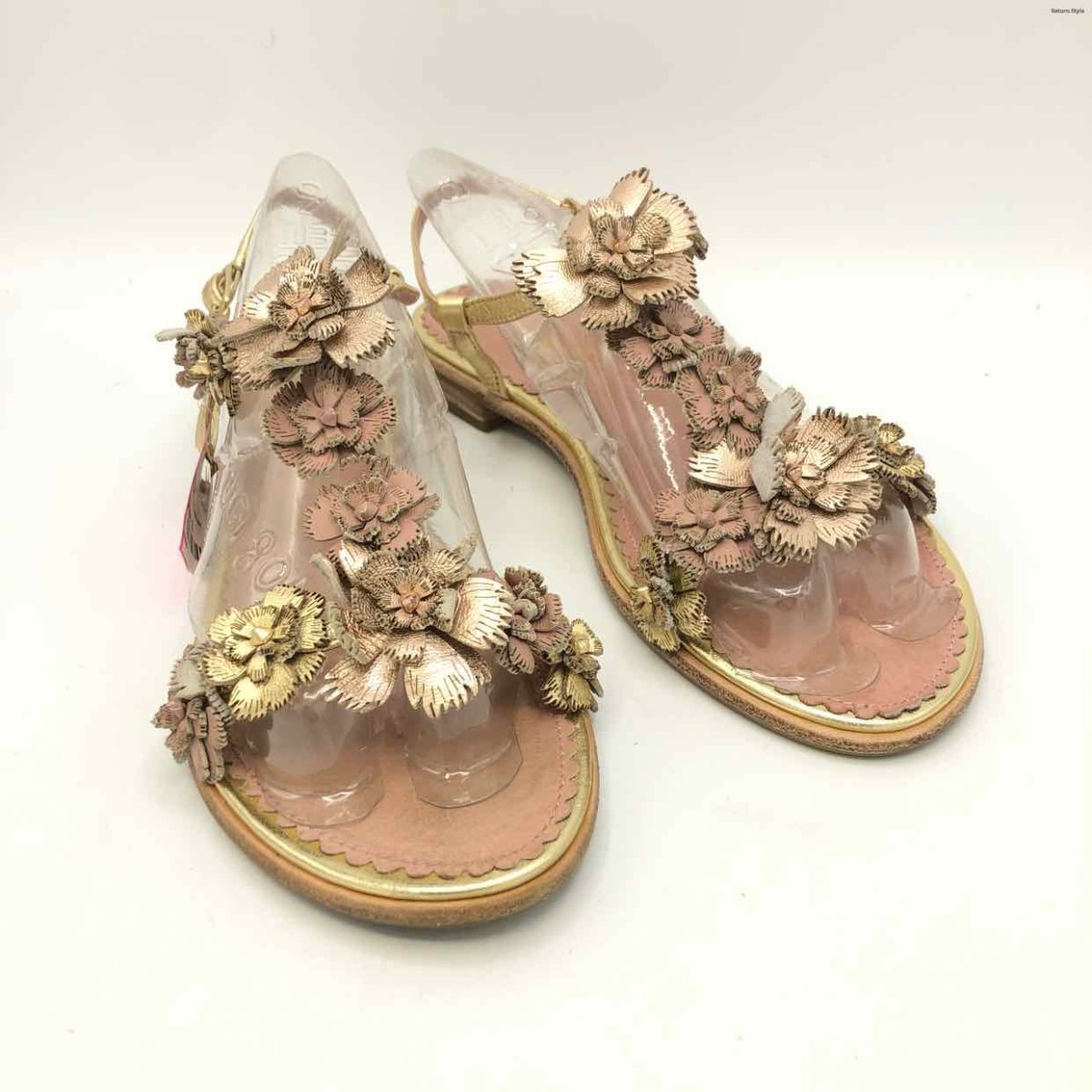 MISS ALBRIGHT Pink Gold Flowers Shoe Size 6 Shoes – ReturnStyle