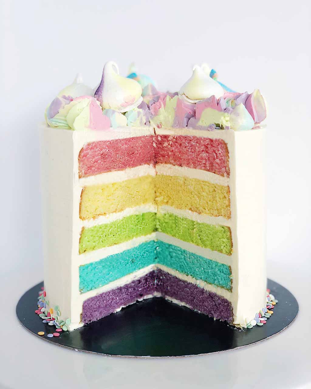 The Queen of Rainbow Cake Recipes | Anges de Sucre - Anges de Sucre